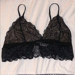 Madewell black lace bralette
